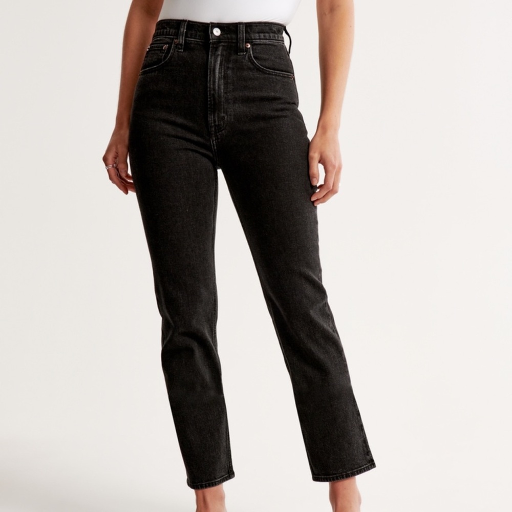 Abercrombie & Fitch Women's High Rise Jeans - Black